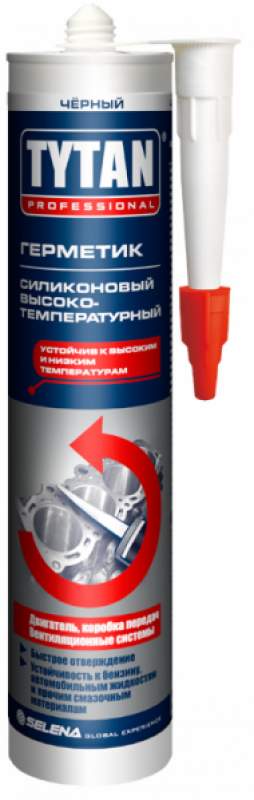Герметик силиконовый высокотемпературный черный Tytan Professional 280 мл