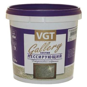 Состав лессирующий VGT Gallery полупрозрачный "бесцветный", 0,9кг
