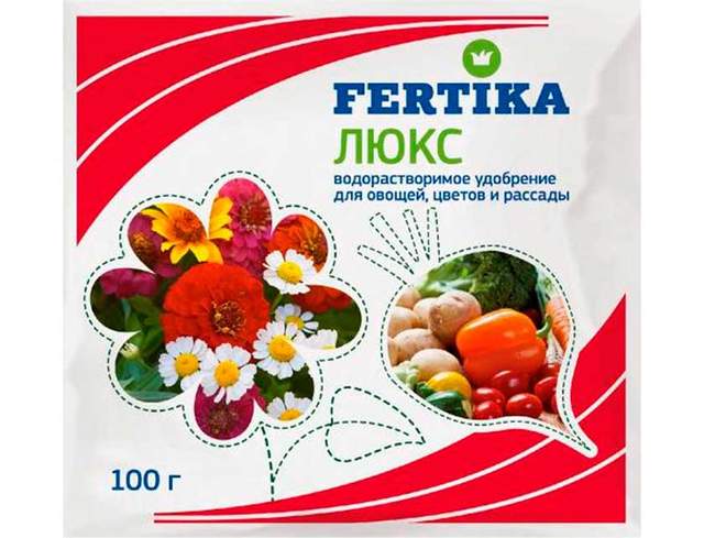 Удобрение минеральное 0,1кг Люкс кристаллический ФЕРТИКА