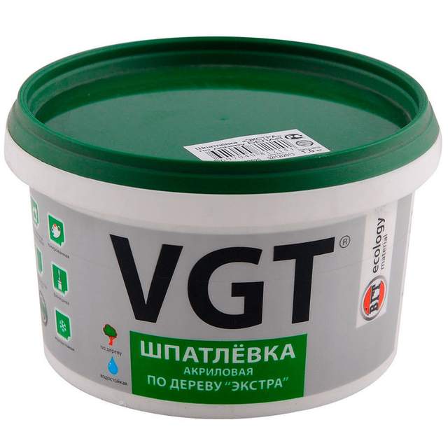 Шпатлевка по дереву VGT Экстра 0.3 кг Белая