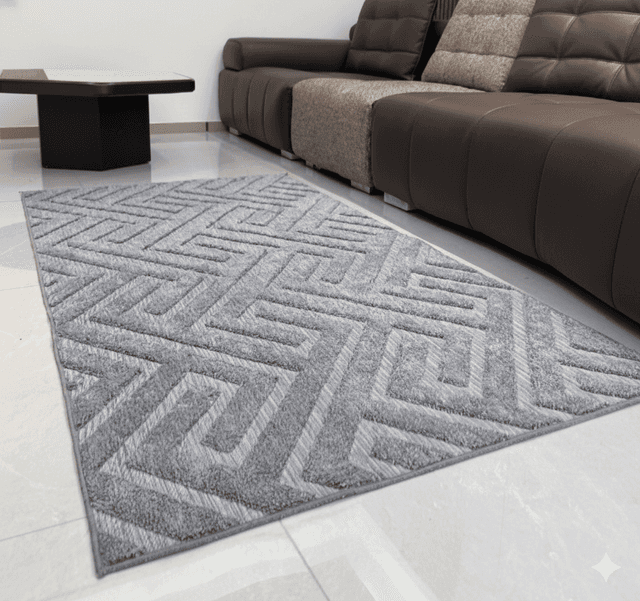 Коврик универсальный HomeKO Jacquard 1,8х2,3м XC258151 Geometric серый