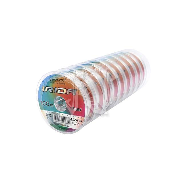 Леска прозрачная Namazu Irida 100м D0,22мм 4,35кг 10шт