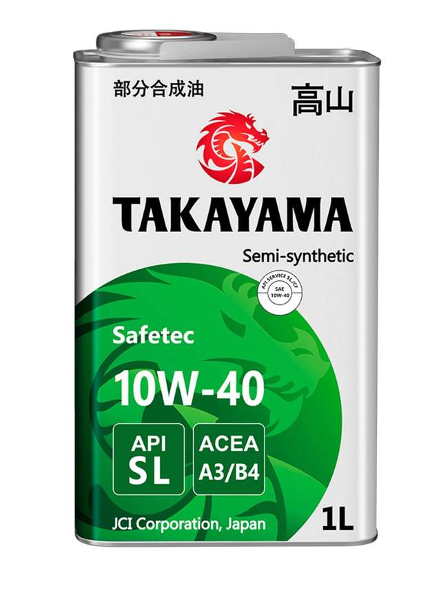 Масло моторное TAKAYAMA SAFETEC SAE 10W-40 ACEA A3 B4 API SL 1 л