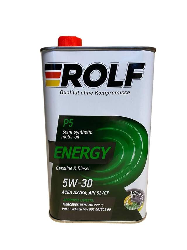 Масло моторное Rolf Energy SAE 5W-30 ACEA A3 B4 API SL CF 1л 4 л