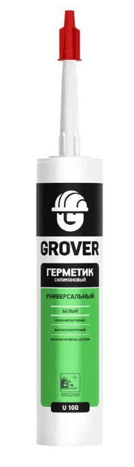 Герметик силиконовый универсальный Grover U 100 белый, 300 мл