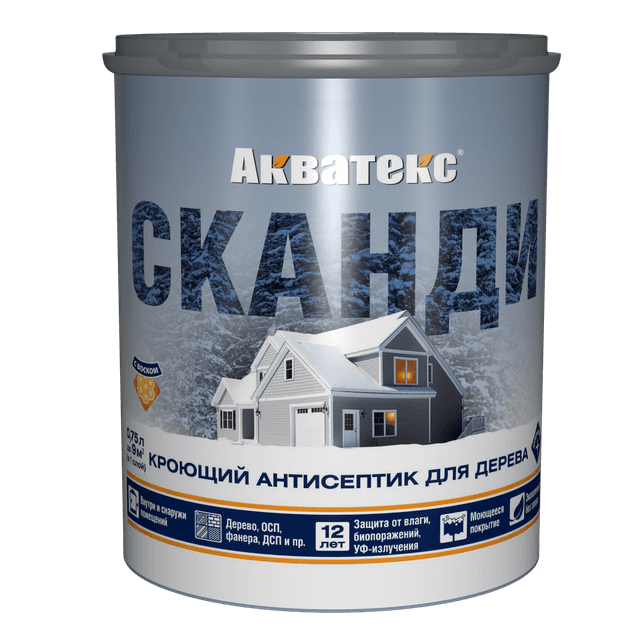 Состав деревозащитный Акватекс СКАНДИ лакрица 0,75л