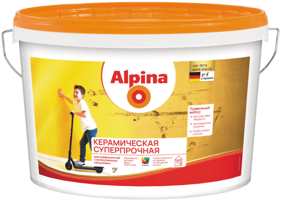 Краска Alpina Керамическая суперпрочная База 1 5л/6,35кг