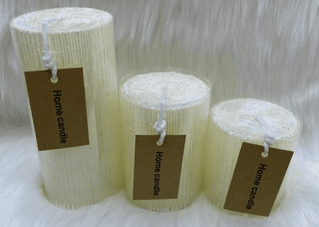 Свеча столбик Ribbed Art&Home 7,5х7см, молочный, арт. MUCJ775-B