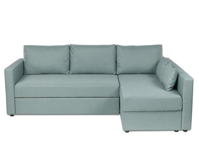 Угловой диван-кровать Тилаус (длинный подлокотник) TILAUS Nar z dl. bok Twist 15 (mint-grey)