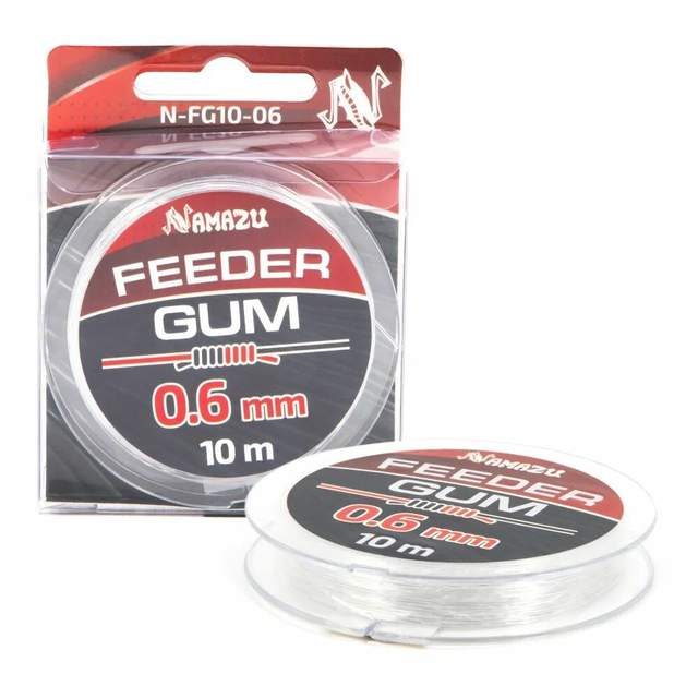 Фидергам Namazu FEEDER GUM L-10м d-0,6мм прозрачный