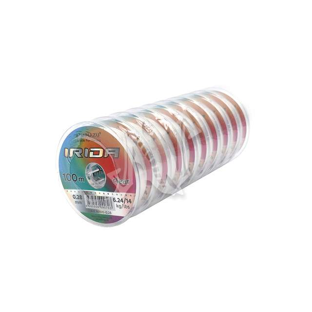 Леска прозрачная Namazu Irida 100м D0,28мм 6,24кг 10шт