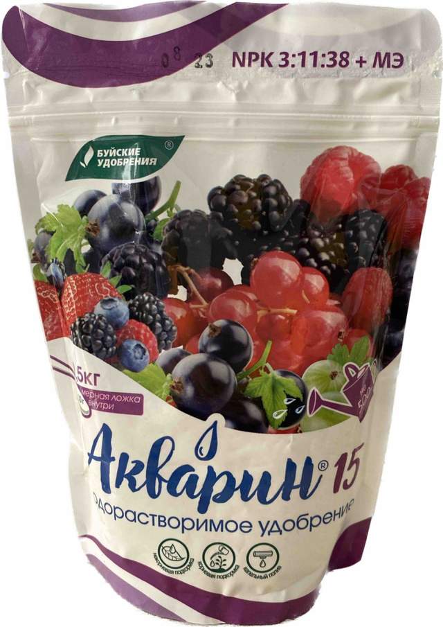 Удобрение "Акварин 15" для плодово-ягодных,0,5кг,(БХЗ)