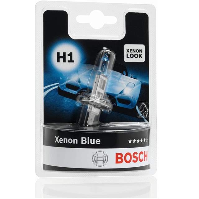 Автолампа галогеновая BOSCH H1 Xenon Blue, 1шт. блистер