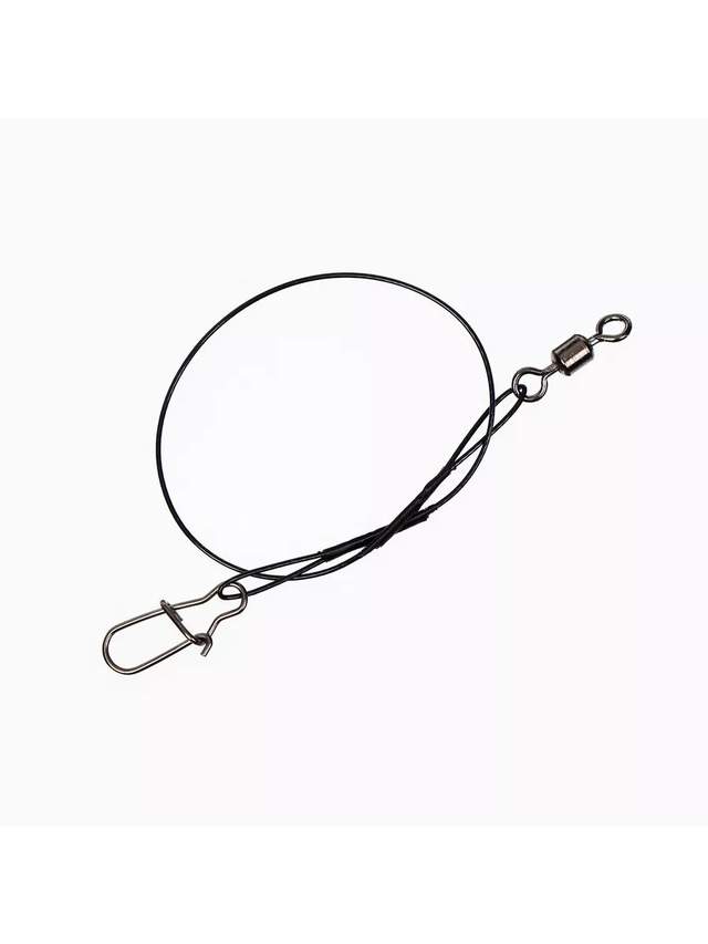 Поводок стальной NAMAZU Leader 1х7 Nylon Coated Black, d-0,24 мм, L-20 см, test- 7 кг (уп.5 шт.)
