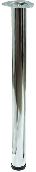 Опора мебельная AKS круглая d60 h710 хром винт М10
