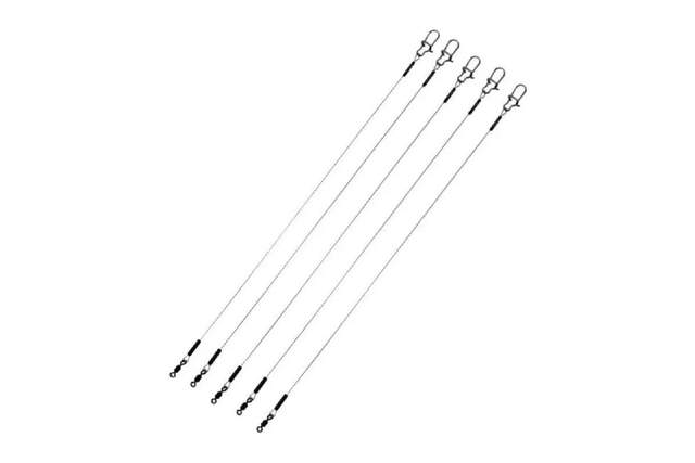 Поводок стальной NAMAZU Leader 1х7 Nylon Coated Black Ø0,24мм 30см 7кг 5шт