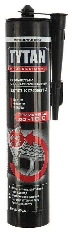 Герметик силиконовый нейтр. TYTAN Professional д/кровли и водостоков прозрачный 310мл