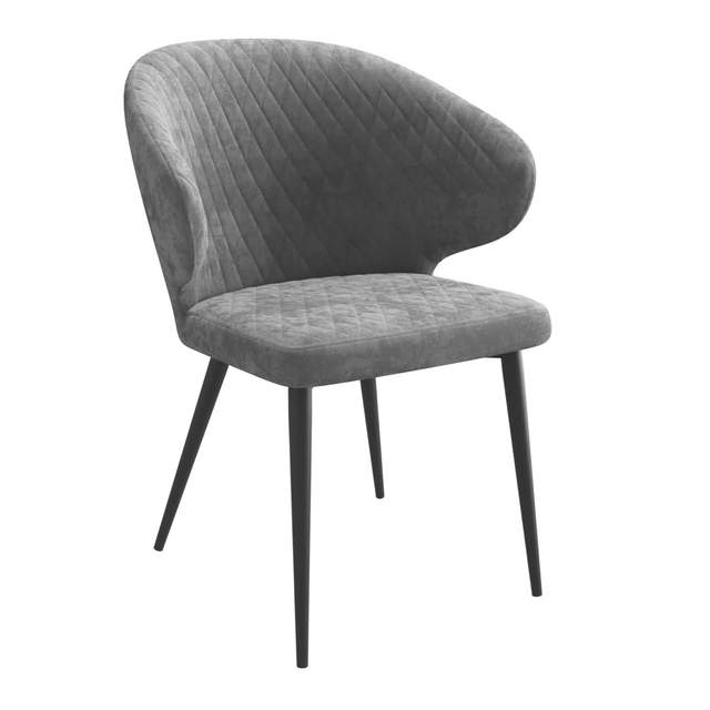 Стул ROB велюр b22 GREY LUX/черный