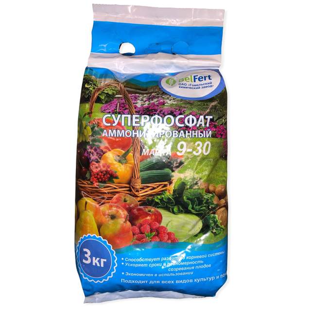 Удобрение Суперфосфат (азот-фосфор) 9-30, 3кг (ГХЗ)