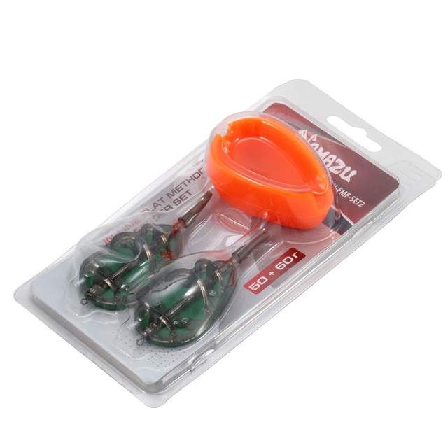 Набор кормушек Namazu In-Line Flat Method Feeder Set 50+60г с пресс-формой