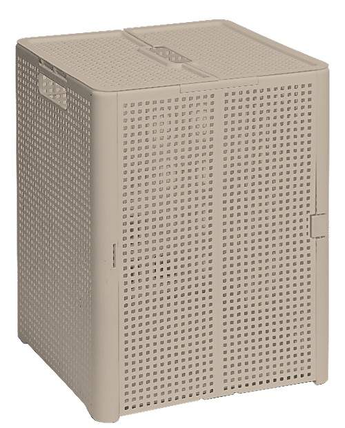 Корзина складная Лофт с крышкой 50л (латте)