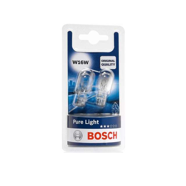Автолампа накаливания BOSCH W16W, 2шт. блистер