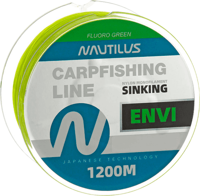Леска монофильная NAUTILUS Envi Fluoro green 0.286мм 7.1кг 1200м / 06-42302471