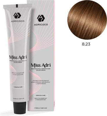 Крем-краска для волос Adricoco Miss Adri 8.23