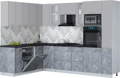 Кухонный гарнитур Interline Мила Gloss 1.896х2.88