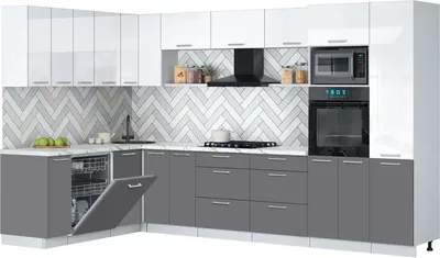 Кухонный гарнитур Interline Мила Gloss 1.896х3.38