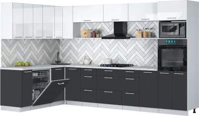 Кухонный гарнитур Interline Мила Gloss 1.896х3.38-2