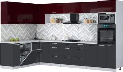 Кухонный гарнитур Interline Мила Gloss 1.896х3.38-2