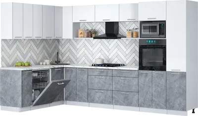 Кухонный гарнитур Interline Мила Gloss 1.896х3.38