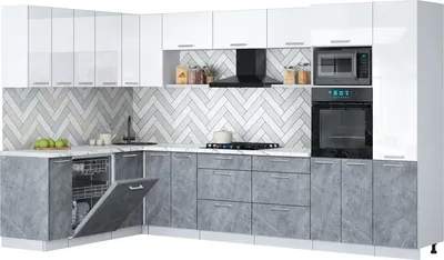 Кухонный гарнитур Interline Мила Gloss 1.896х3.38