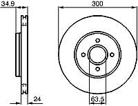 Тормозной диск Bosch 0986479048