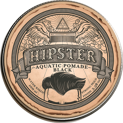 Помада для укладки волос Hipster Aquatic Pomade Black Тонирующая с сильной фиксацией