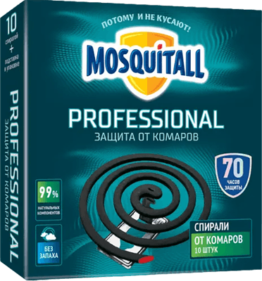 Набор спиралей от насекомых Mosquitall Профессиональная защита от комаров