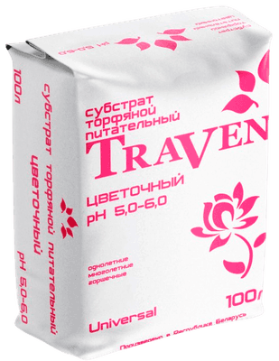 Субстрат Traven Торфяной Цветочный рН 5.0-6.0