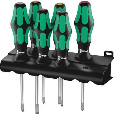 Набор отверток WERA 335/350/355/6 Kraftform Plus Lasertip + подставка / 05105622001