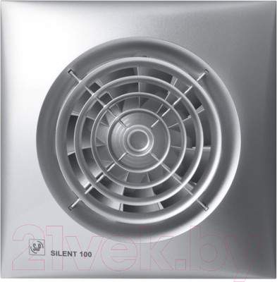 Вентилятор накладной Soler&Palau Silent-100 CZ Silver / 5210415500