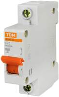 Выключатель автоматический TDM ВА 47-63 1Р 6А (C) 4.5кА / SQ0218-0001