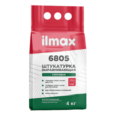 Штукатурка выравнивающая ilmax Гипсовая 5-30мм 6805