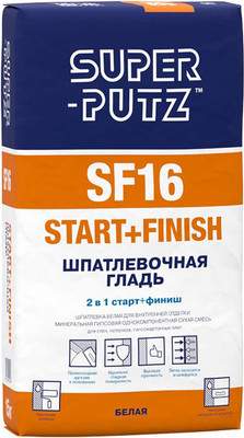 Шпатлевки SUPER-PUTZ SF16 Start+Finish шпатлевочная гладь