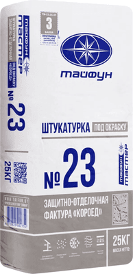 Штукатурка декоративная Тайфун Мастер №23.1 фактура короед 1мм