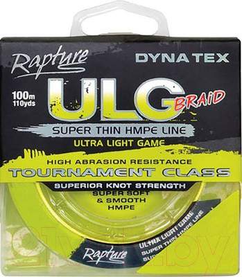 Лески рыболовные Rapture Dyna-Tex ULG Lime 100 0.07мм / 054-60-007