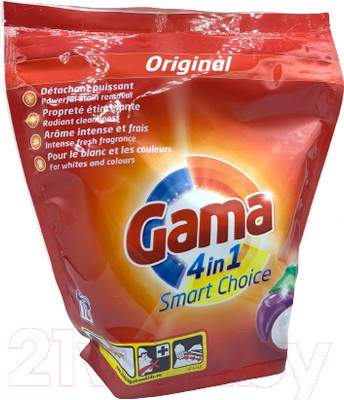 Капсулы для стирки GAMA 4 in 1 Smart Choice Универсальные
