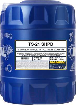 Моторные масла Mannol TS-21 SHPD 10W30 CK-4 / MN7121-20