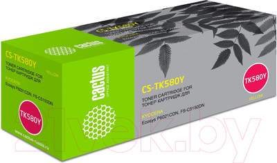 Тонер-картридж Cactus CS-TK580Y