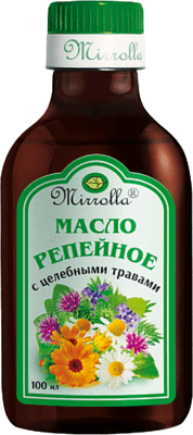 Масло для волос Mirrolla Репейное с целебными травами
