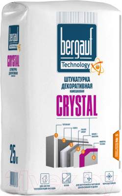 Штукатурка декоративная Bergauf Crystal Камешковая Зерно 2мм